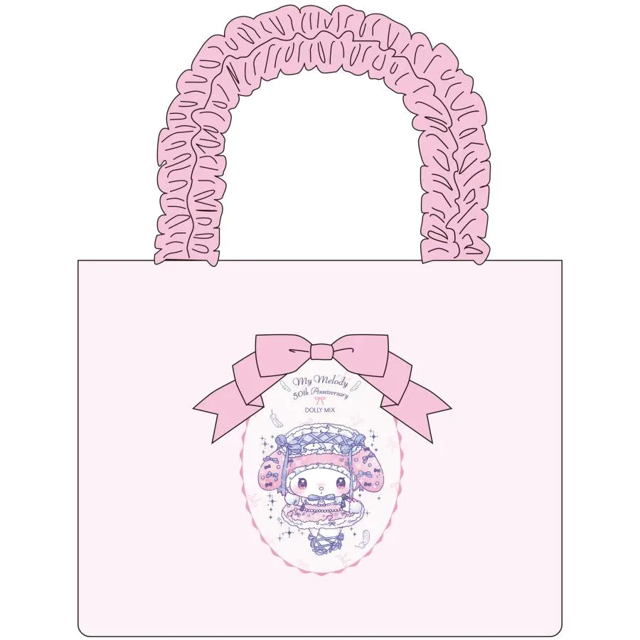 50th Anniversary DOLLY MIX Frilly Square Handbag - Light Pink