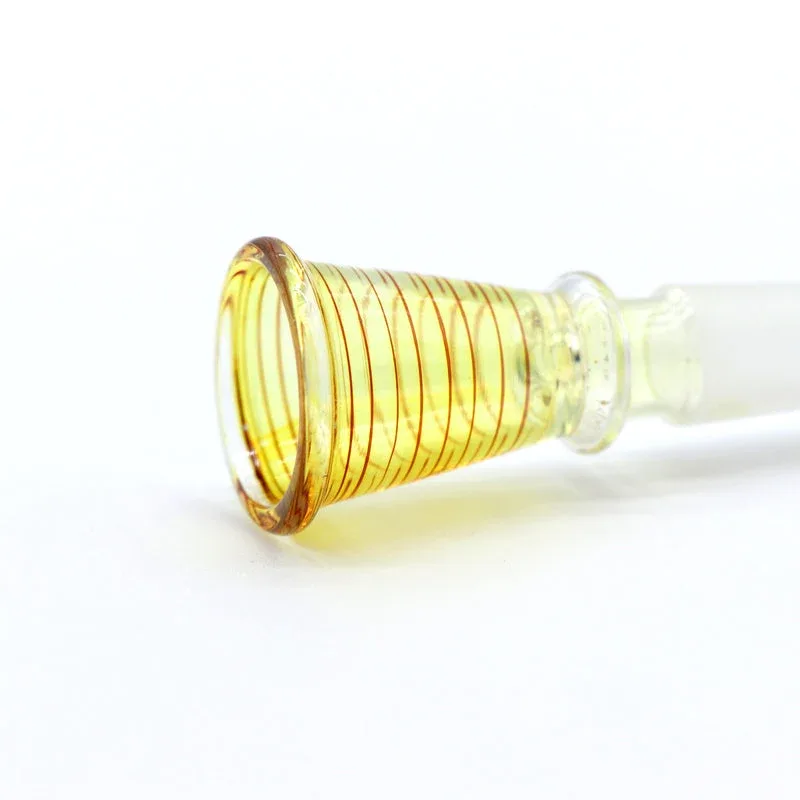 6.5" Downstem With Yellow Swirls Glass Bowl - Image 2