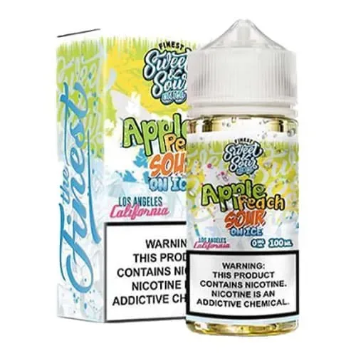 Apple Peach Sour Belts On Ice By The Finest Sweet And Sour 100ML