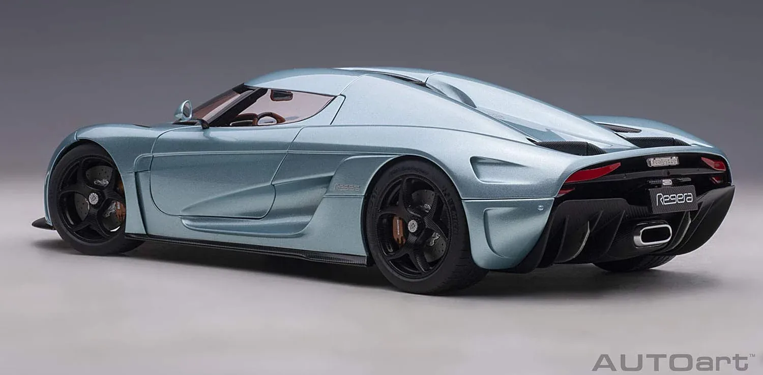 Autoart 1/18 Koenigsegg Regera Metallic Blue Diecast Model 79028 - Image 2