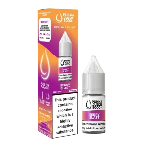 Berry Blast Pukka Juice 5000+ Nic Salt E-Liquid - 10ml, 10mg/20mg, Pack of 10
