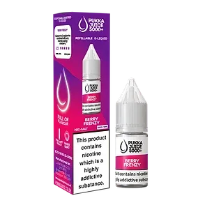 Berry Frenzy Pukka Juice 5000+ Nic Salt E-Liquid - 10ml, 10mg/20mg, Pack of 10