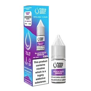 Black Razz Breeze Pukka Juice 5000+ Nic Salt E-Liquid - 10ml, 10mg/20mg, Pack of 10
