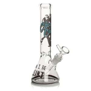 Cheech & Chong Glass Can I Be Blunt Beaker Bong - 10in