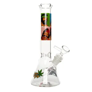 Cheech & Chong Glass Pop Art Beaker Bong - 10in
