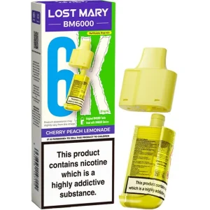 Cherry peach lemonade Lost Mary BM6000 pod & refill 12ml