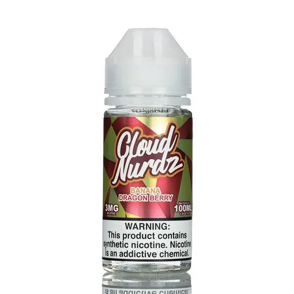 Cloud Nurdz E-Liquid – Banana Dragon Berry – 100ml - Image 2