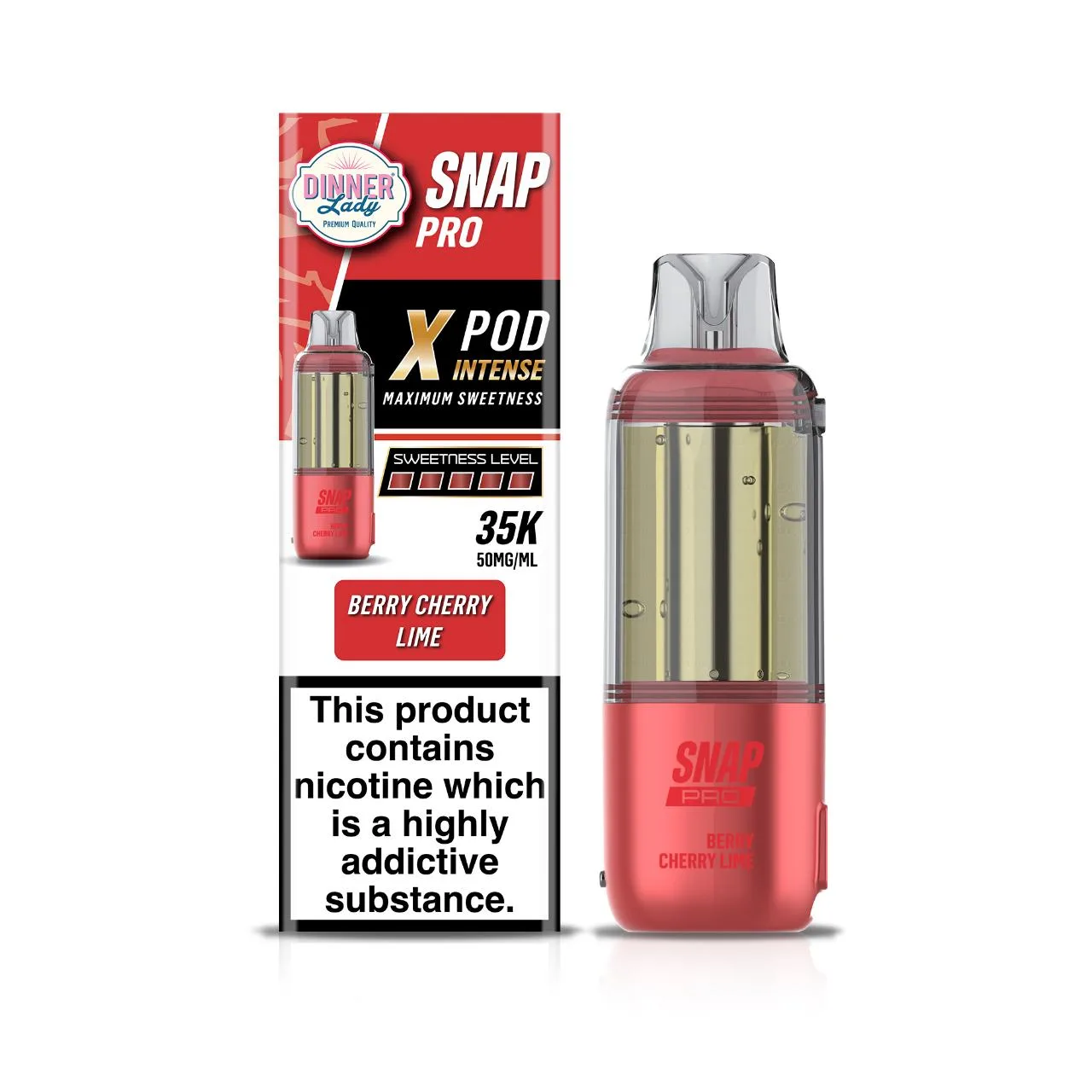 Dinner Lady Snap Pro Intense 35K Replacement Pod Cartridge – 1PK