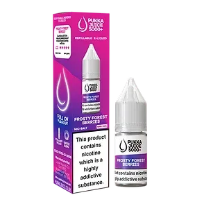 Frosty Forest Berries Pukka Juice 5000+ Nic Salt E-Liquid - 10ml, 10mg/20mg, Pack of 10