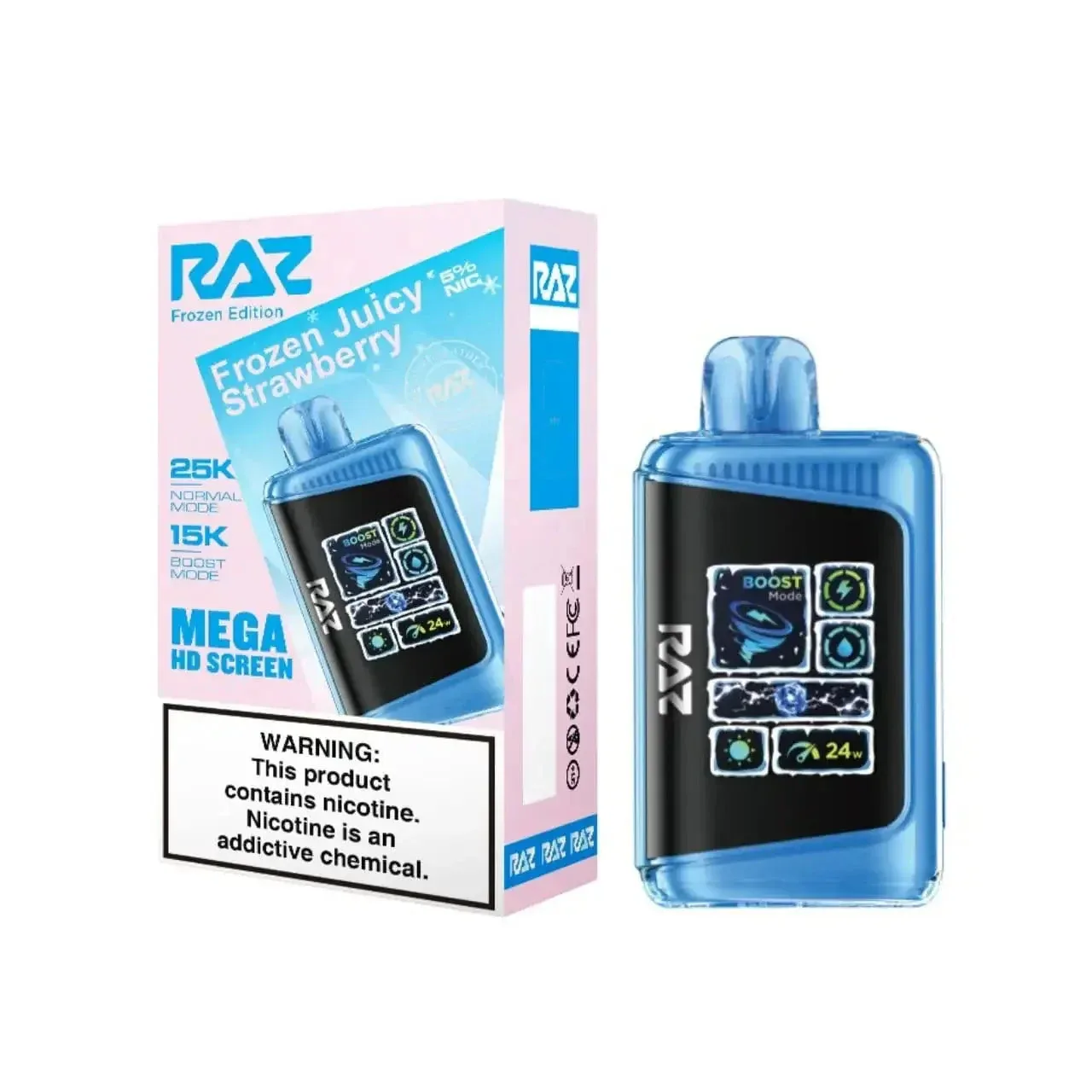 Frozen Juicy Strawberry - RAZ LTX DC25000 Disposable Vape