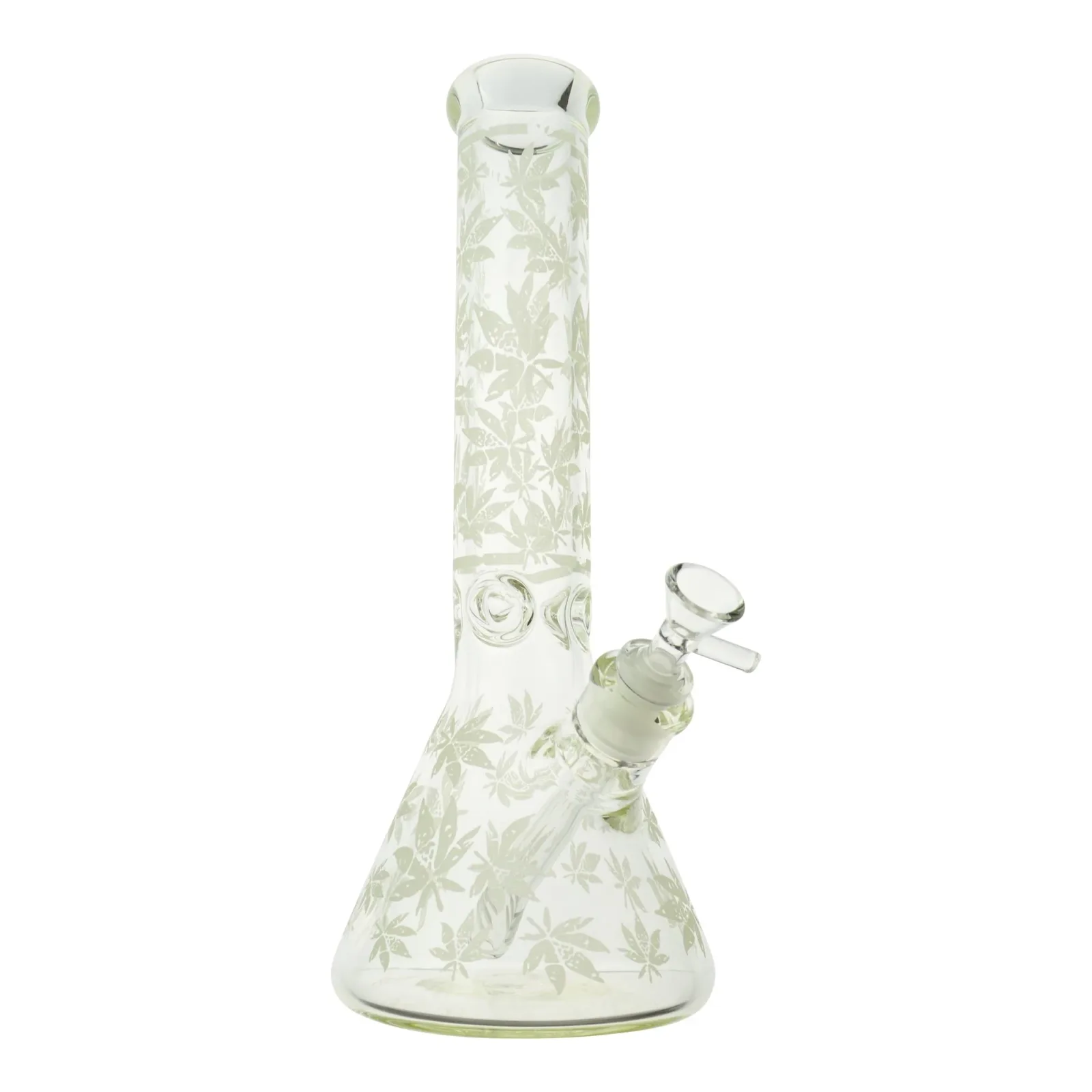 Glow In The Dark Leaf Beaker Bong - 13in - Image 2