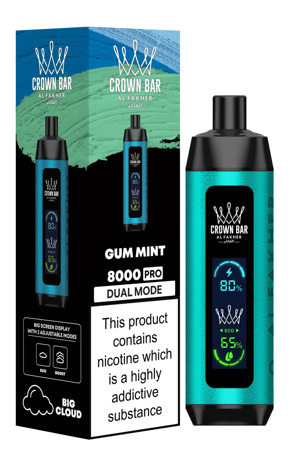 Gum Mint Al Fakher Crown Bar 8000 Pro
