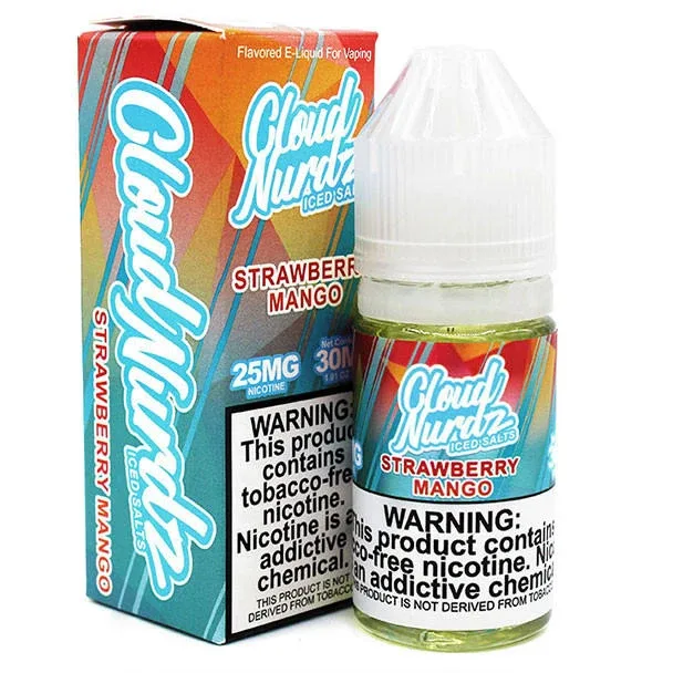 ICED Strawberry Mango - 25mg - Cloud Nurdz Salts - 30mL