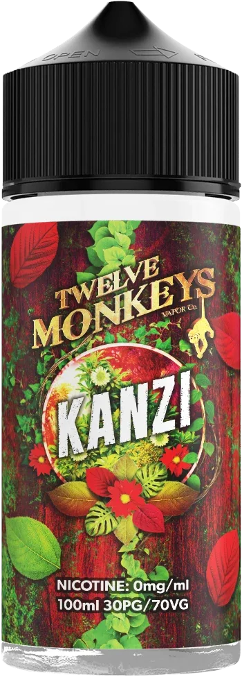 Kanzi Twelve Monkeys 100ml Shortfill 0mg Nicotine Vape Juice – Fresh Flavours