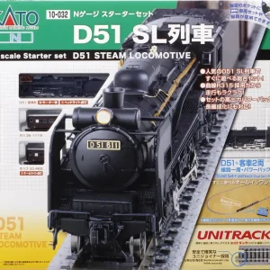 Kato N Gauge Starter Set D51 Steam Locomotive Train Model 10-032