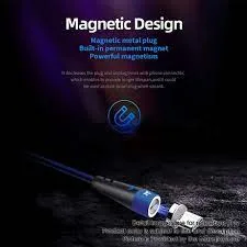 Kumiho K1 3 in 1 Magnetic 3A Braided Fast Charge Sync Cable Lightning, Mirco-USB, USB Type-C - Image 2