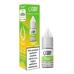 Lemon & Lime Pukka Juice 5000+ Nic Salt E-Liquid - 10ml, 10mg/20mg, Pack of 10