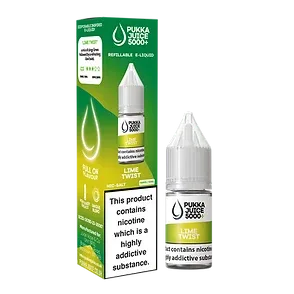 Lime Twist Pukka Juice 5000+ Nic Salt E-Liquid - 10ml, 10mg/20mg, Pack of 10