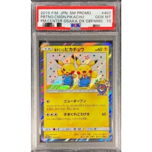 Manzai Play Pikachu 407/SM-P PSA10 Japanese Pokémon Trading Card