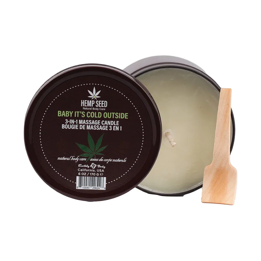 Earthly Body Hemp Seed 3-in-1 Holiday Candle Baby It's Cold Outside - Image 2