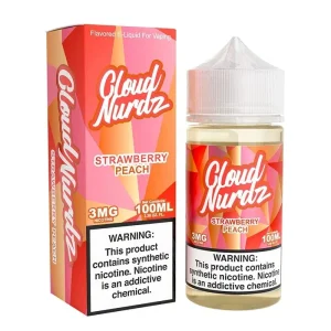 Cloud Nurdz Strawberry Peach Synthetic Vape Juice 100ml - 3mg