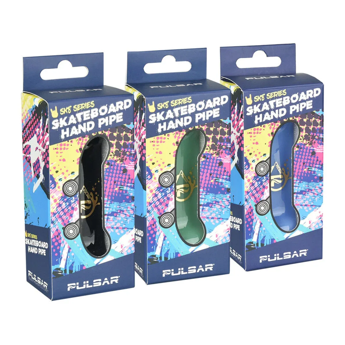 HP126 Pulsar Rolling Skateboard Hand Pipe - 4.75" - Image 2