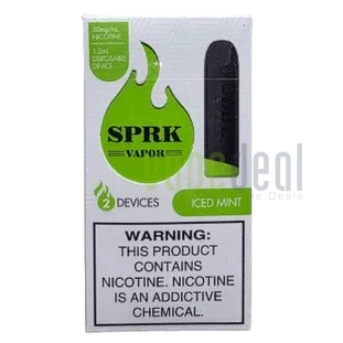 SPRK Disposable Pods 400 Puffs - 2 Pack Devices - Iced Mint