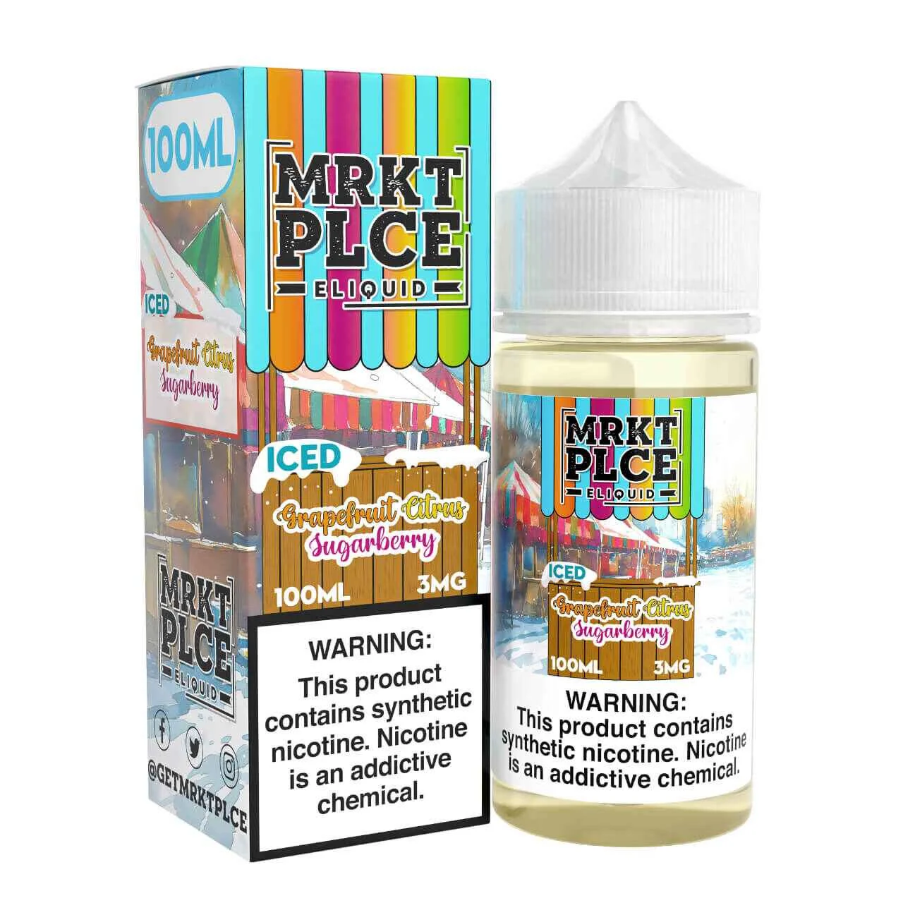 Iced Grapefruit Citrus Sugarberry 100ml E-Juice | MRKTPLCE
