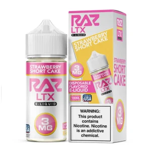 Pod Juice X Raz LTX Strawberry Shortcake Tobacco Free Nicotine 100ML E-Juice
