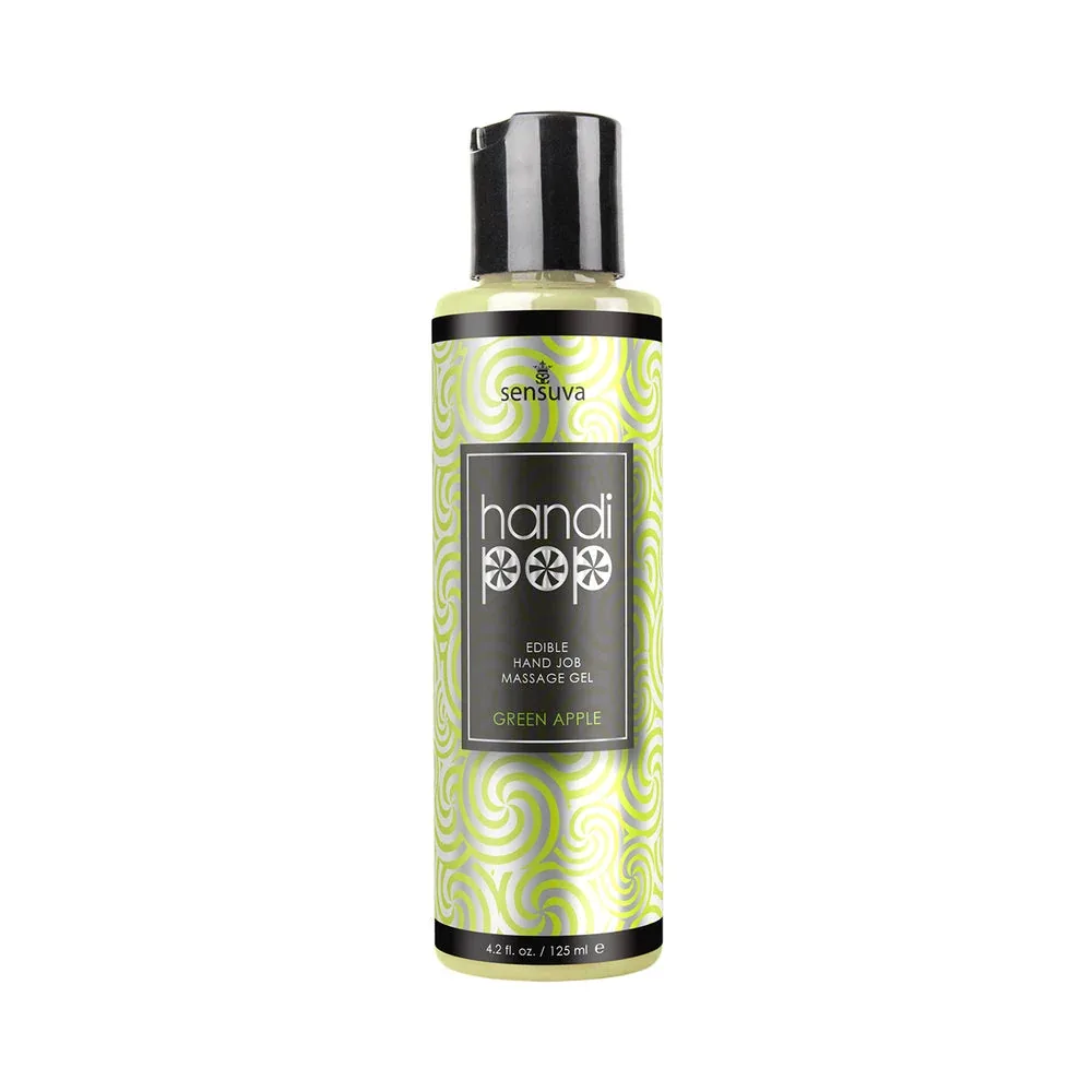 Sensuva HandiPop Edible Massage Gel Green Apple 4.2 oz