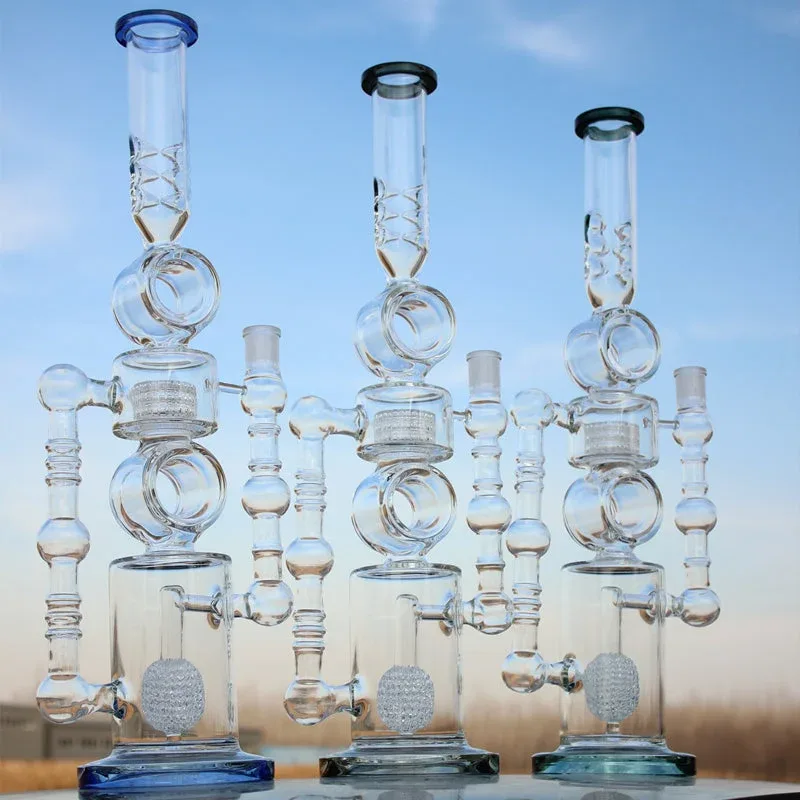 Massive Approx. 22 Inch Dual Perc Recycler Style Water Pipe - Image 2