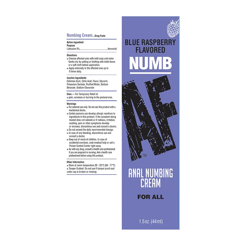 Numb AF Anal Desensitizer Blue Raspberry 1.5 oz. - Image 2
