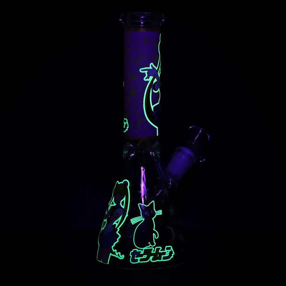 Sailor Moon Beaker Glass Water Pipe - 10" / 14mm F - Image 2