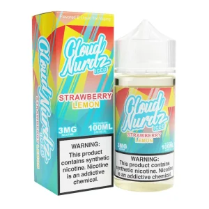 Iced Strawberry Lemon Synthetic Nicotine 100ml E-Juice | Cloud Nurdz