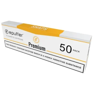 ePuffer SNAPS® E-Cigarette Premium Tobacco Tan Vape Cartomizers 50