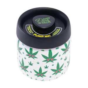 Fujima Dank Tank Vacuum Glass Jar - 4.2" / Hemp Leaf