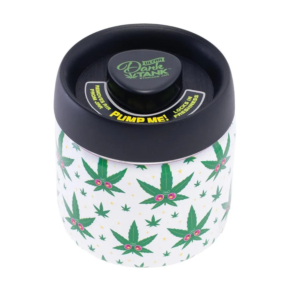 Fujima Dank Tank Vacuum Glass Jar - 4.2" / Hemp Leaf