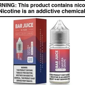 SAKURA GRAPE BY BAR JUICE BJ15000 SALTS 30ML