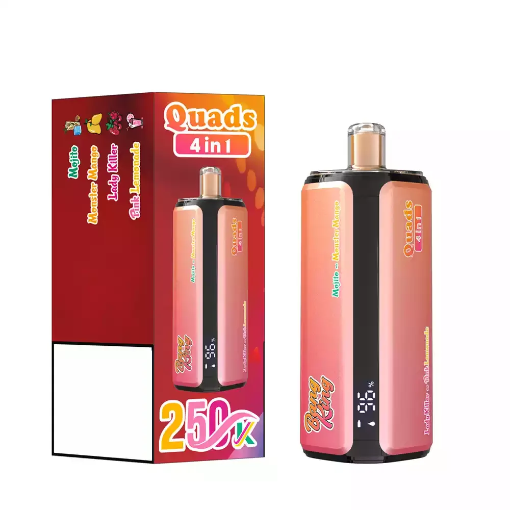 BANG KING 250K Puffs DSK074 Quads 4 In 1 Tastes Disposable Vapes Wholesale Bulk Buy 250000 Puffs Quad System Mesh Coil - Image 2