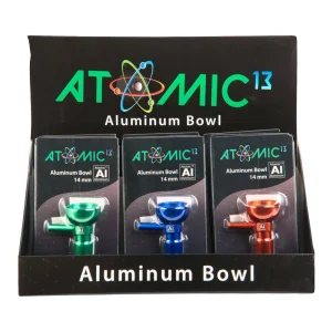 Atomic 13 Aluminum Herb Slide - 14mm M / 12pcs