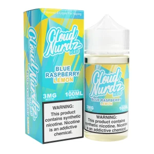 Iced Blue Raspberry Lemon 100ml Synthetic Nic Vape Juice - Cloud Nurdz - 3MG