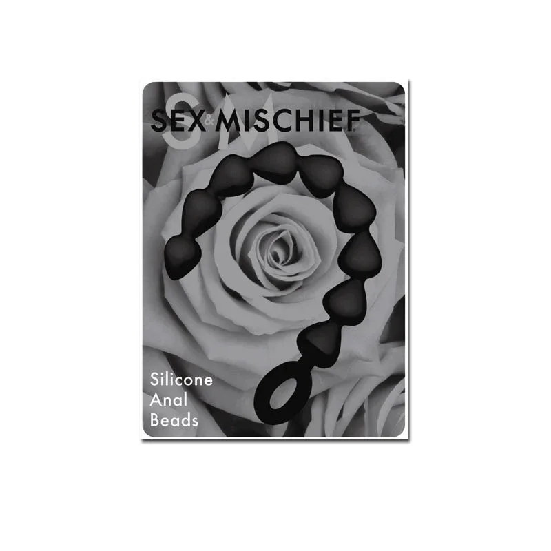 S&M Black Silicone Anal Beads