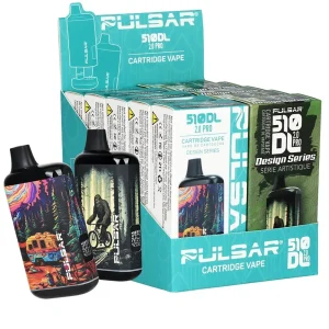 10CT DISPLAY - Pulsar 510 DL 2.0 PRO Design Series Variable Voltage Vape Bar - 1000mAh / Assorted Designs 2