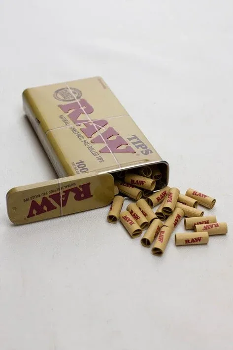 Raw Rolling Paper Pre-Rolled Filter Tips 100