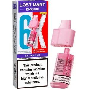 Red apple ice Lost Mary BM6000 pod & refill 12ml