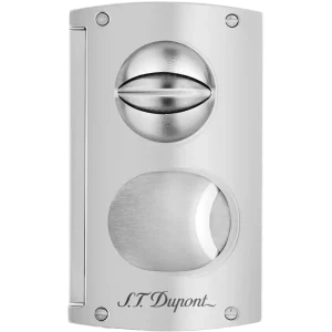 S.T. Dupont 2-in-1 Dual Blade Cigar Cutter – Chrome