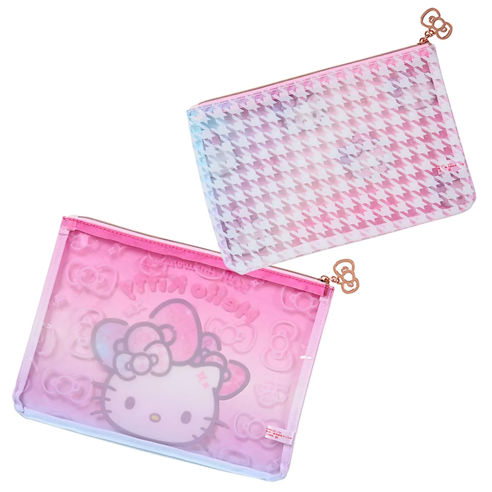 Sanrio Hello Kitty 50th Fashionable Ribbons Flat Pouch Set of 2 343978 - Image 2