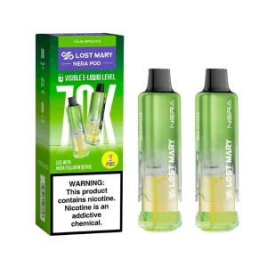 Sour Apple Ice Lost Mary NERA Vape Pod 70000 Puffs (2pk)