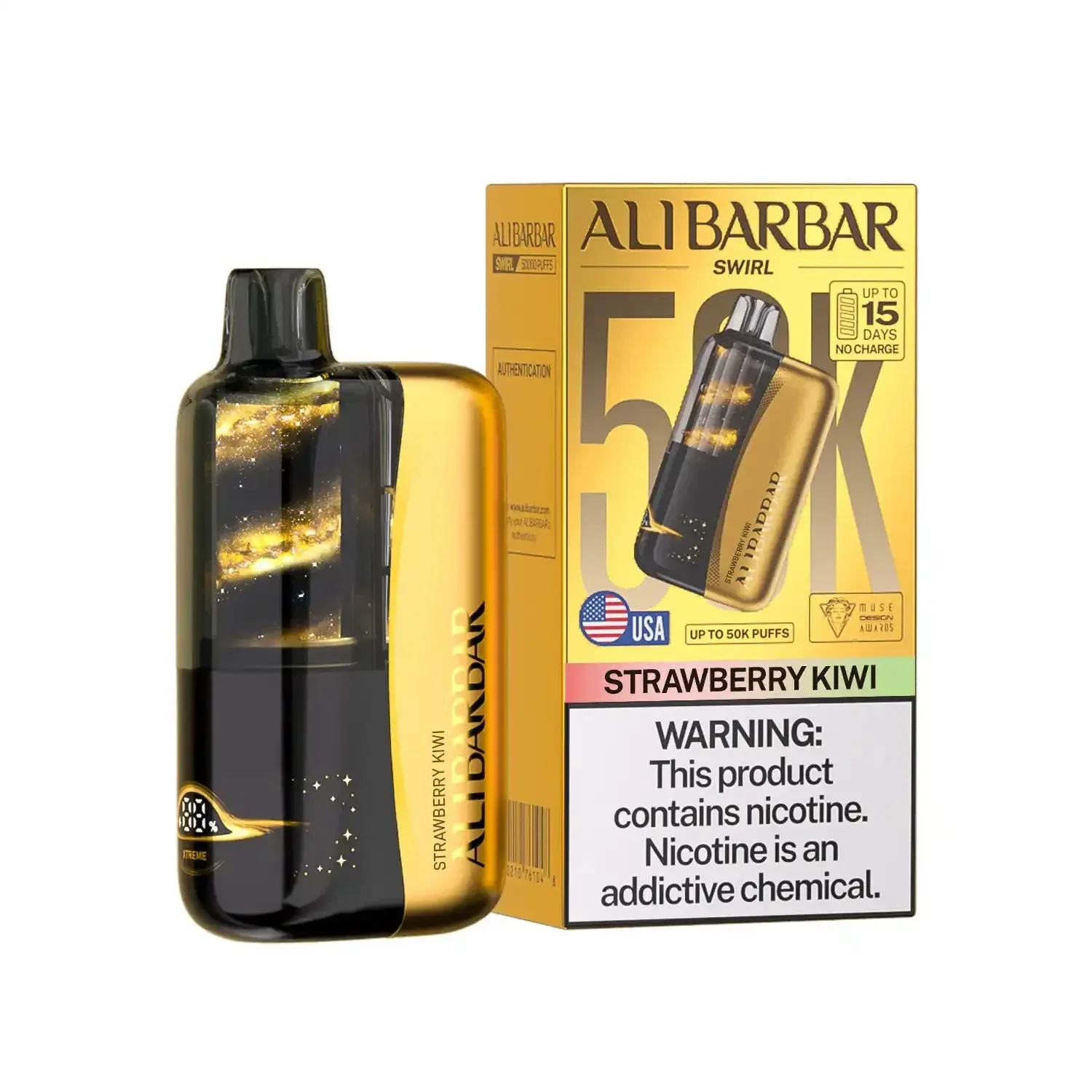 Strawberry Kiwi - Alibarbar Swirl 50k Disposable Vape