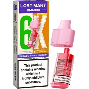 Strawberry watermelon Lost Mary BM6000 pod & refill 12ml